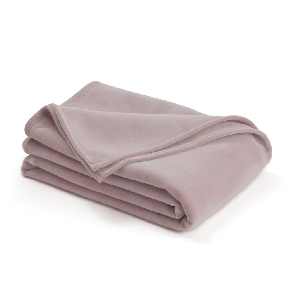 The Original Vellux Twin Plush Blanket in Pink