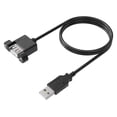 thumbnail image 5 of Cable Leader 2ft USB 2.0 High Speed Panel-Mount Type A Male to Type A Female Cable, Black, 5 of 5