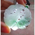 thumbnail image 6 of Certified Green Burma 100% Natural A Jade jadeite pendant Fish Lotus Flower Leaf Necklace 597314 TN, 6 of 10