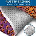 thumbnail image 4 of Orange and Purple Of Leopard Print Bathroom Rugs Sets 3 Piece,Toilet Cover Set,Absorbent Non Slip Bathroom Mats Sets with U-Shaped Contour Rug Toilet Rug Set, 4 of 5