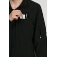 thumbnail image 4 of Medgear Women's Lily Scrubs Jacket with Full Zipper and Ribbed Cuffs, Black, S, 4 of 4