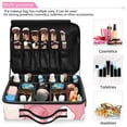 thumbnail image 5 of Large Travel Artist Makeup Bag With Adjustable Dividers &12 Brush Slots Portable Cosmetic Organizer Puffed Candy, 5 of 7