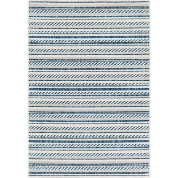 Surya Eagean EAG-2337 24 x 35" Rectangle Fabric Rug in Navy/Blue/White