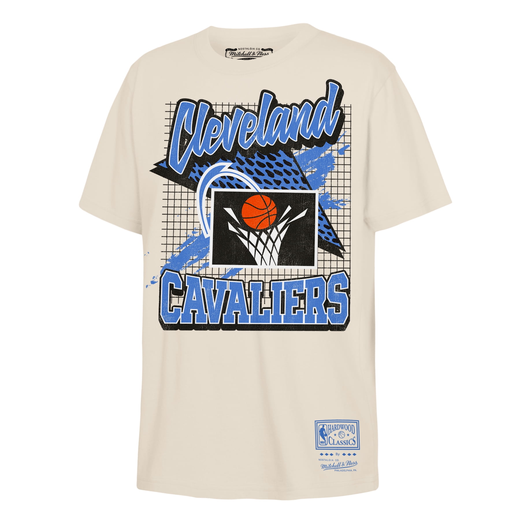 Youth Mitchell & Ness Natural Cleveland Cavaliers Hardwood Classics Retro Vibe T-Shirt
