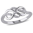 thumbnail image 1 of Miabella 1/7 CT TW Diamond Infinity Ring in 10k White Gold, 1 of 4