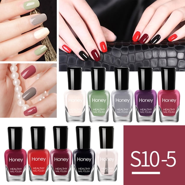 WIFKLSIIPG Nail Polish Set Peel Off Water Based Quick Drying for Beginners 5ml X 10 Bottles