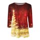 thumbnail image 4 of Pntutb - Camiseta holgada con estampado de moda para mujer, blusa de manga 3/4, cuello redondo, tops casuales Pntutb Pntutb-1840, 4 of 4