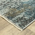 thumbnail image 3 of Woven Trends Kansas - HAY03 - Modern Style, Abstract Pattern, Stain & Fade Resistant, Living Room, Dining, Office, Low Pile Polyester Area Rug in Blue - 3' x 5', 3 of 3