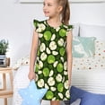 thumbnail image 4 of Balery Green Fruit Camisón de princesa para niñas, pijama de algodón con mangas abullonadas, suave y bonito.-XX-Large, 4 of 6