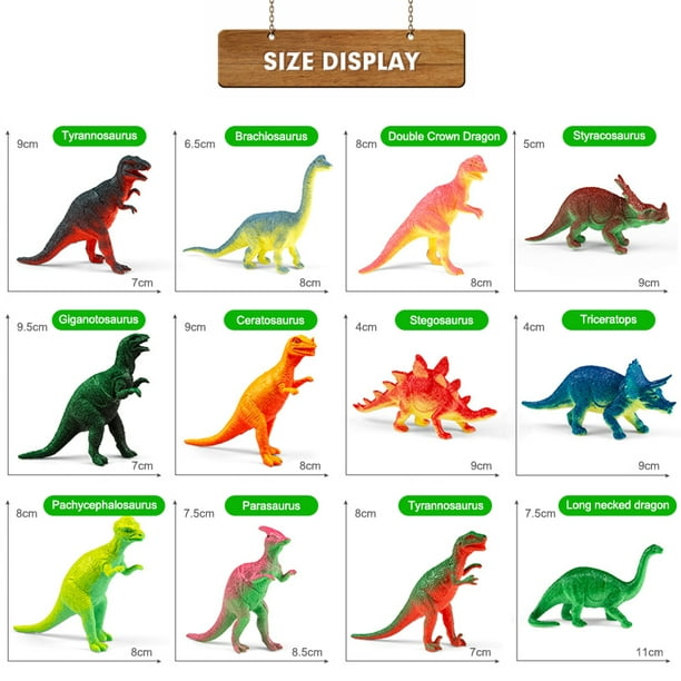 Amerteer 12 Pack Educational Dinosaur Toys - Kids Realistic Toy