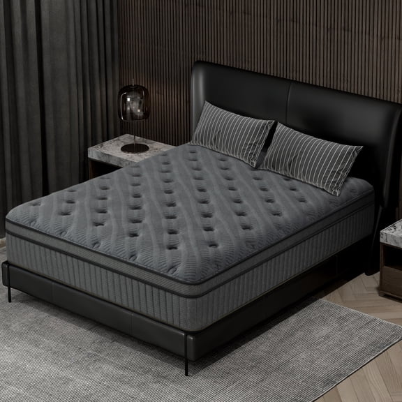 Queen Size Mattress, 14 Inch Hybrid Pressure Relief Mattress in a Box, Cooling Gel Memory Foam and Pocket Springs,Medium Firm,Breathable,Fiberglass Free