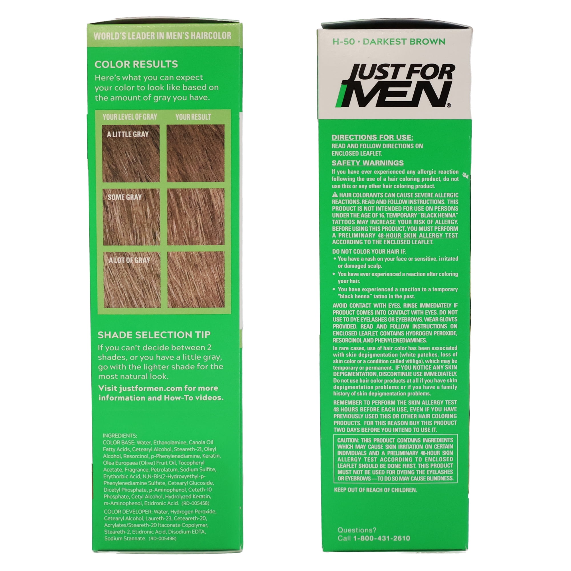 Just For Men Shampoo-in Gray Hair Color, Dark Blond/Lightest Brown, Pack of 3