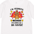 thumbnail image 4 of Inktastic Thanksgiving I'm Thankful Because I'm Gonna Be a Big Sister Girls Long Sleeve Toddler T-Shirt, 4 of 5