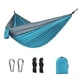 thumbnail image 1 of Hamaca de viaje ultraligera para acampar Capacidad de carga de 300 kg, (275 x 140 cm) Paracaídas de nailon 2 mosquetones de calidad, 2 correas de nailon | para jardín interior/exterior, 1 of 4