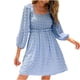 thumbnail image 1 of Vestido de Lunares de Collar de Cuello Cuadrado de Color Alto de Verano Femenino Odeerbi ODB112919, 1 of 4