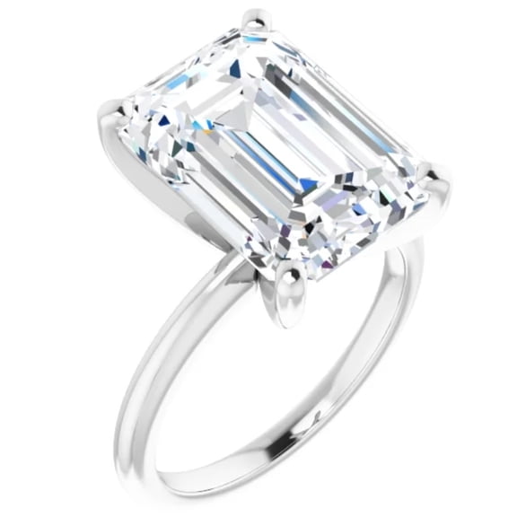 3 Carat Emerald Lab Grown Diamond Engagement Ring