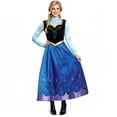 thumbnail image 6 of Halloween Adult Princess Anna Dress Costume with Cape Birthday Cosplay Dress Up, 6 of 6