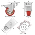thumbnail image 3 of Ruedas giratorias TABKEER industriales de 3 pulgadas para uso pesado con freno, 3 of 6