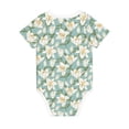 thumbnail image 2 of Daiia Lilies Flowers Printed Unisex-Baby Short Sleeve Onesies Bodysuits Baby Climbing Clothes Soft and Comfortable Romper with Expandable Shoulder Design-18 Months, 2 of 8