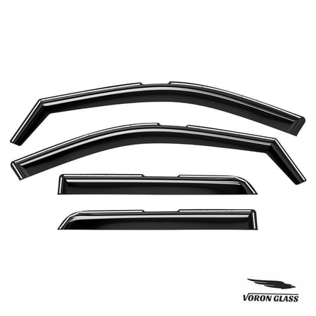 Voron Glass in-Channel Extra Durable Rain Guards for Dodge Durango 2011-2024, Window Deflectors, Vent Window Visors, 4 Pieces - 200486