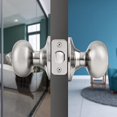 thumbnail image 3 of Interior Door Knobs with Lock, Privacy Door Locks for Bedroom, Flat Ball Bathroom Door Locks, Keyless Door Lock Knobs, 3 Pack, 3 of 7