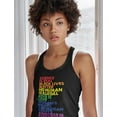 thumbnail image 2 of Pride Tank Top for Women LGBTQ Gifts Gay Rainbow Flag No Hate Racerback Tops XX-Large Black, 2 of 6
