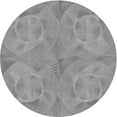 thumbnail image 1 of Ahgly Tapis Rond Lavable en Machine Intérieur Transitionnel Gris Platine, 7 Pieds Rond, 1 of 7