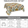 thumbnail image 5 of Mushroom Retro 70S Floral Boho Tablecloth Square 60 In Vintage Flowers Bohemian Washable Wrinkle Stain-Resistant Polyester Rustic Farmhouse Table Cloth Holiday Decor For Party Picnic Dining Outdoor, 5 of 5