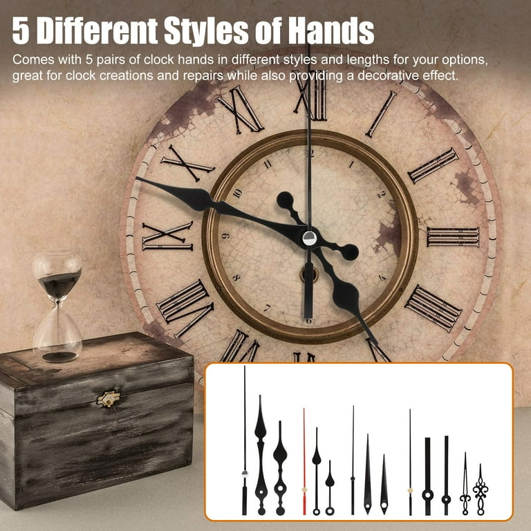 EEEkit Clock Movement Mechanism with 3 Clock Movements 5 Hour Hands