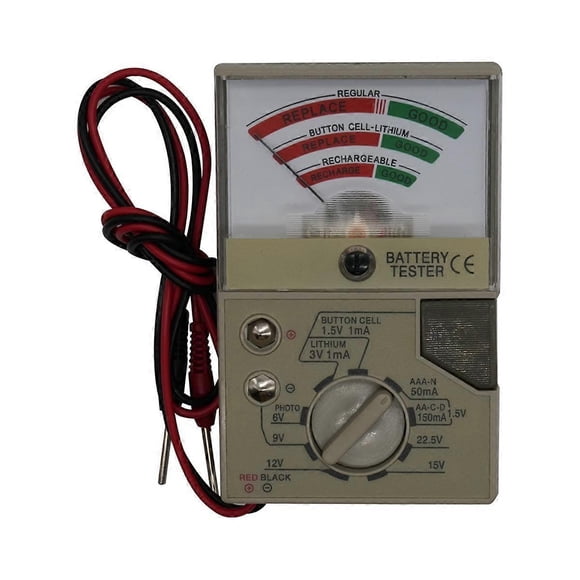 Battery Tester with Meter Electric Voltage Tester for AA AAA CDN Button Cell Batteries Battery Tester Checker_Special Gift:Photo Color Great Gift
