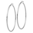 thumbnail image 2 of Primal Gold 14 Karat White Gold 2mm Lightweight Tube Hoop Earrings, 2 of 4