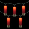 thumbnail image 4 of Northlight Shotgun Shells Patio Light Set - Red and Gold - 6' Green Wire - 10ct, 4 of 6