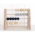 thumbnail image 3 of Redempat Wood Abacus Toy Beads Counting Playthings Simple Design Early Education Math Learning Toys Educational Prop Home Decoration Blue, 3 of 9