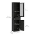 thumbnail image 3 of kleankin Slim Bathroom Storage Cabinet with Adjustable Shelves Drawer, 3 of 10