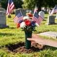 thumbnail image 5 of Flower Vase with Sturdy Spikes/Stakes Outdoor Artificial or Fresh Flower Holder Decoration, 5 of 6