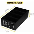 thumbnail image 4 of Seasoning Packet Organizer, Pantry Organizer, Food Packet Storage Organizers, Modern Farmhouse Kitchen Organization Bins for Food Mixes, Spices, Gravy, Taco, and Dressings Packets (Black), 4 of 10