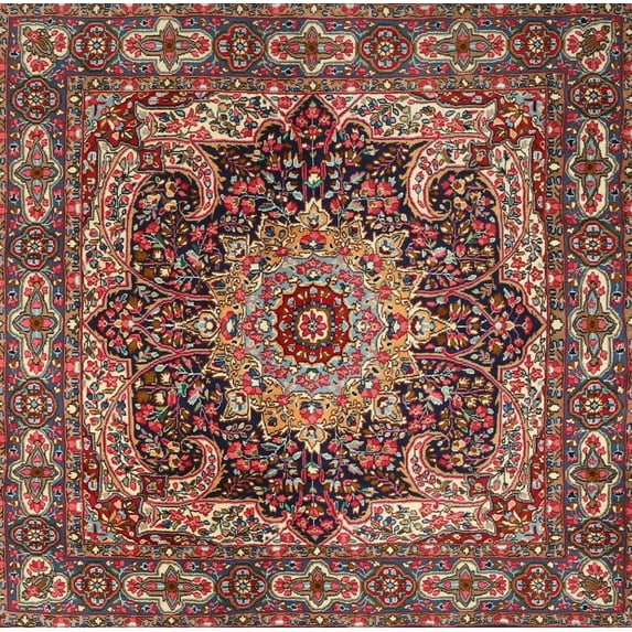 Ahgly Company Indoor Rectangle Traditional Saffron Red Persian Area Rugs, 5' x 8'