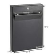 thumbnail image 5 of AdirOffice Steel Wall Mountable Document Storage Mail Box W/4 Keys, Black, 5 of 7