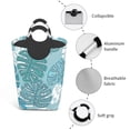 thumbnail image 4 of YFYANG 50L Foldable Laundry Hamper, Waterproof Oxford Fabric Abstract Leaf Texture Laundry Bag Laundry Baskets, 4 of 6