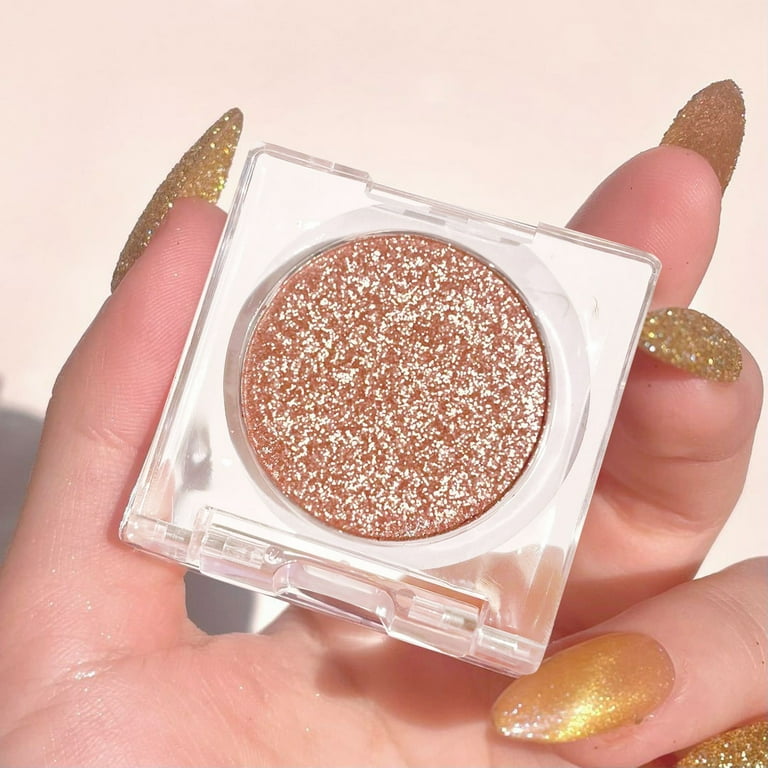 CLZOUD Highlight Makeup Monochromatic Highlights Face Body Multipurpose High Light Natural Glossy Long Wearing Sweatproof Glitter Highlighter for Face