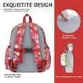 thumbnail image 5 of Red Tie Dye Pattern Backpack for School,Schoolbag with Adjustable Shoulder Straps & Padded Back,13.4"x11"x4.7", 5 of 6
