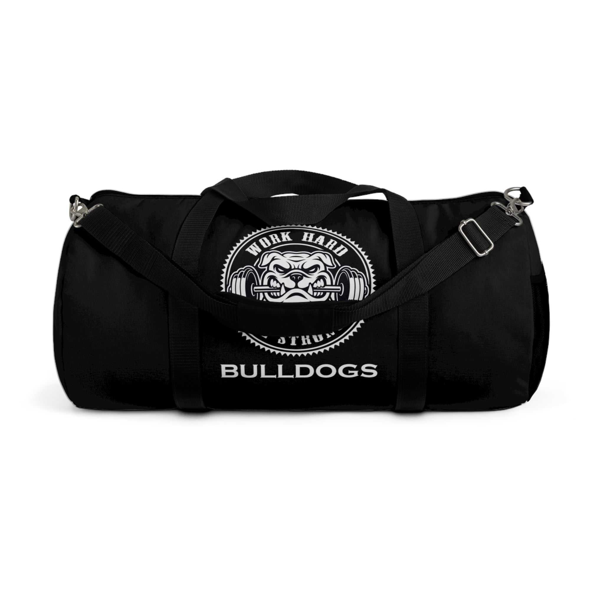 Bulldogs, Work Hard, Be Strong Gym and Weightlifting Duffle Bag