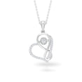 thumbnail image 3 of Rosec Jewels Lab Created Diamond Heart Necklace with Infinity (Ef-Vs Quality) - Love Pendant Necklace for Valentines Day, 14K White Gold, 3 of 7