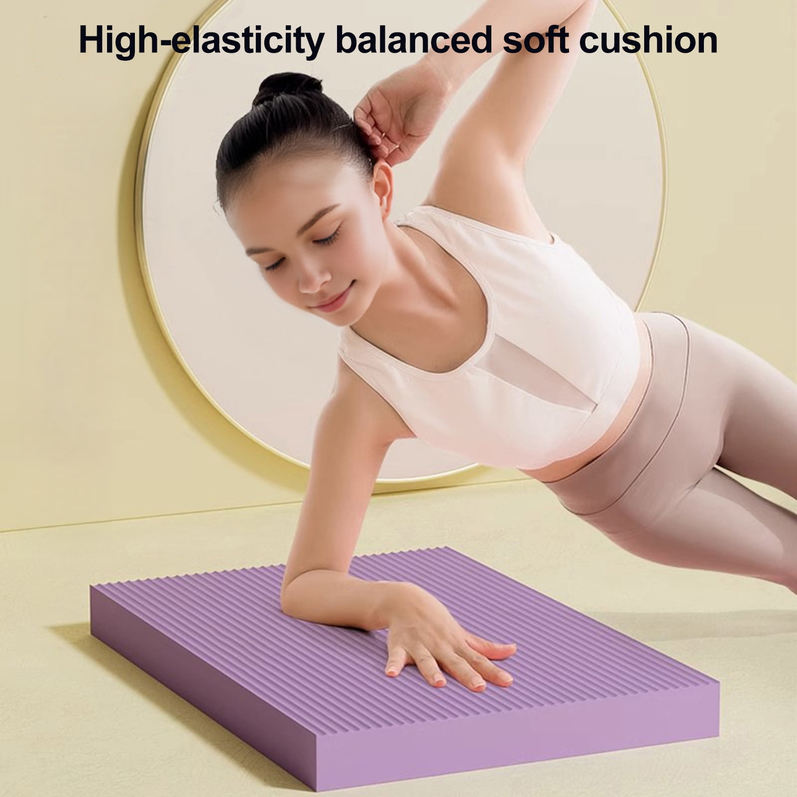 YIFAEUX Yoga Knee Pad Extra Thick Anti-slip Exercise Balance Pad Cushion Physical Therapy Stability Training Plank Pilates Elbow Joint Protector Kneeling Mat