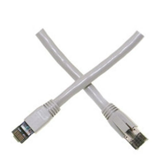 CableWholesale 13X8-52100.5 6 in. Cat8 S-FTP Patch Cable - 40Gb, 2GHz Molded Boot, Gray