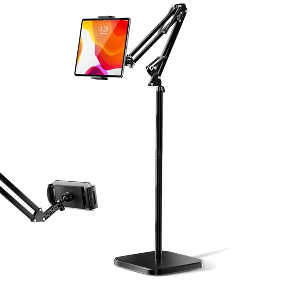 UBeesize Support de Tablette pour Lit et Plancher, Support iPad Robuste Réglable de 9,7 Lb, Rotation à 360°, Bras Extensible, Compatible avec iPad Pro Air