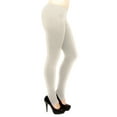 thumbnail image 2 of Vivian's Fashions Long Leggings - Cotton/Stirrup, Misses Size (Ivory, S), 2 of 3