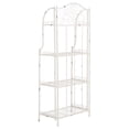 thumbnail image 6 of Safavieh Outdoor Collection Garage 4-Tiers Metal Dimensions: 14.5 in W x 13.4 in D x 63 in Storage Shelves, Total Capacity 50 lb, Shelf Capacity 12 lb, Antique White, 1 Pack, 6 of 11