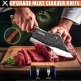 thumbnail image 6 of Kepeak Butcher Knife Set Hand Forged Serbian Chef Knife Viking Boning Knife Cleaver Knife 4PCS Kitchen Knife Set for Meat Cutting Home & Outdoor Cooking BBQ Knives Gift for Men, 6 of 7