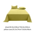 thumbnail image 3 of weibbin Three Piece Set Of Washed Cotton Bed Sheets Solid Color Pattern Bed Sheet Single Piece 2 X Pillowcase 1 X Bed Sheet 90.55x98.42 Inches, 3 of 6